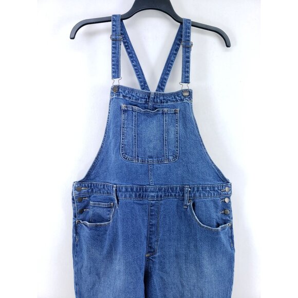 Universal Threads Womens Size 18/34R Denim Overalls  Stretch With Pockets - Picture 4 of 8